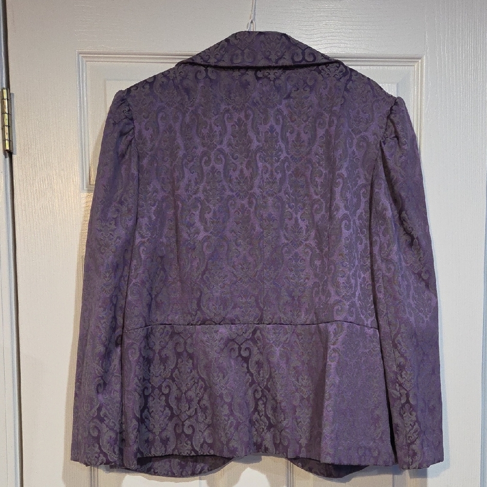 Lane Bryant Lavender Floral Embroidered Blazer - Picture 4 of 5
